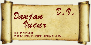 Damjan Vučur vizit kartica